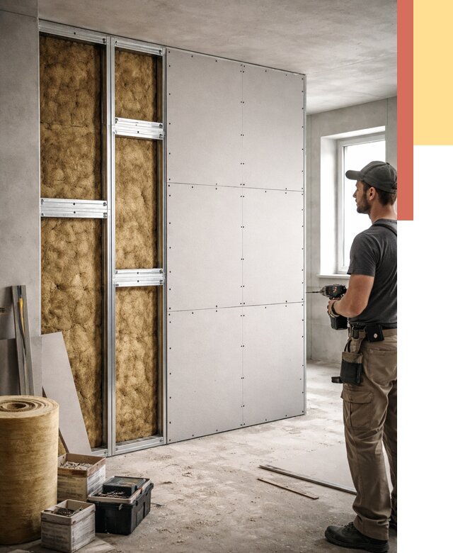 Усиленная перегородка под навеску в Саранске от 13486 руб. — монтаж под ключ | ОТДЕЛОЧНИК-Срн