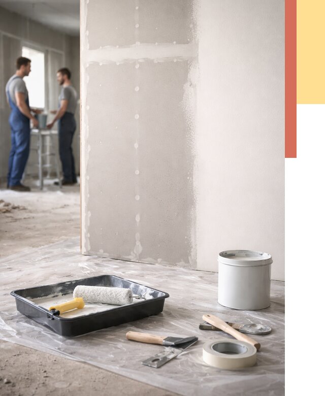 Покраска перегородок из гипсокартона в Саранске от 4741 руб. под ключ | ОТДЕЛОЧНИК-Срн