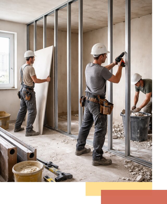 Перенос гипсокартонной перегородки в Саранске профессионально и быстро