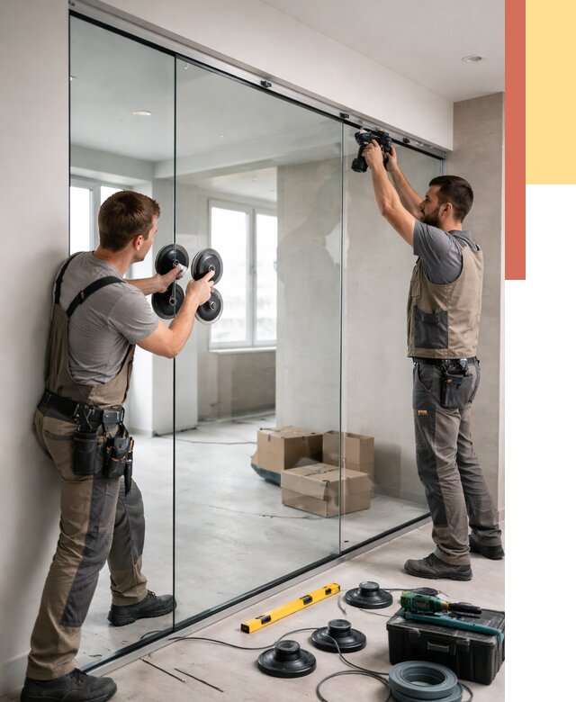 Монтаж стеклянных перегородок в Саранске от 6848 руб. | ОТДЕЛОЧНИК-Срн