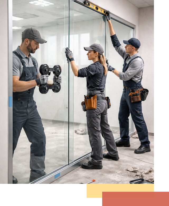 Профессиональный монтаж стеклянных перегородок в Саранске