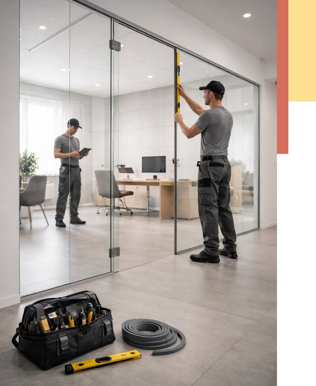 Цельностеклянные перегородки под ключ в Саранске от 10009 руб. — монтаж и цены | ОТДЕЛОЧНИК-Срн