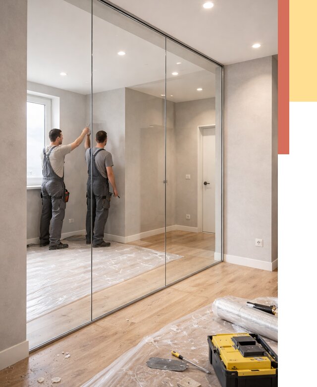 Безрамные стеклянные перегородки в Саранске — монтаж от 10009 руб. | ОТДЕЛОЧНИК-Срн