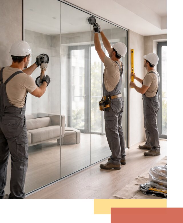 Перегородки из закаленного стекла в Саранске для офисов и квартир