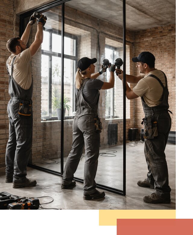 Стеклянные перегородки лофт — изготовление и монтаж в Саранске