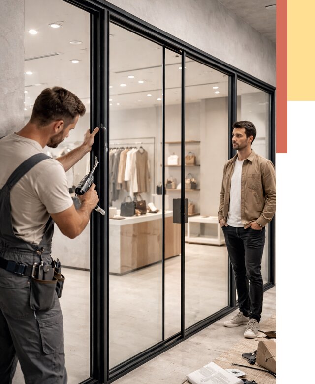 Стеклянные перегородки для магазинов в Саранске от 8640 руб. под ключ | ОТДЕЛОЧНИК-Срн