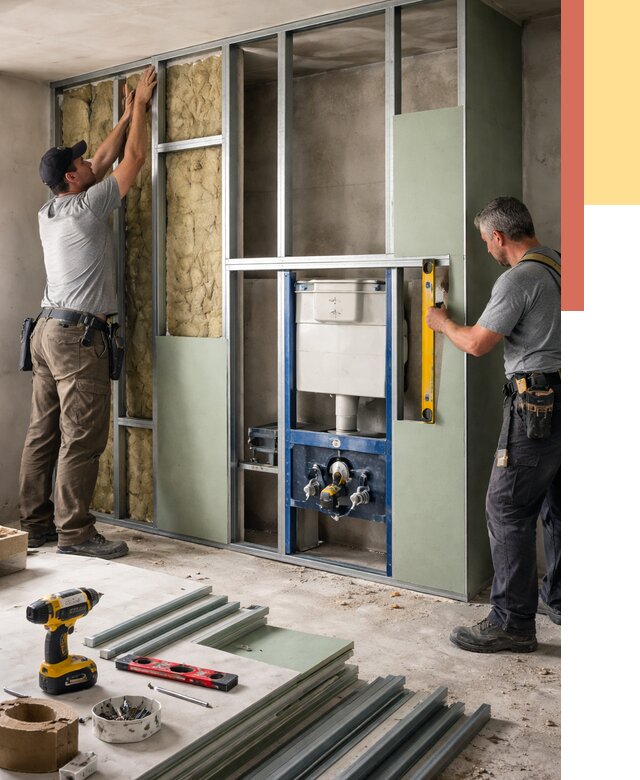 Установка сантехнических перегородок в Саранске от 8956 руб. | ОТДЕЛОЧНИК-Срн