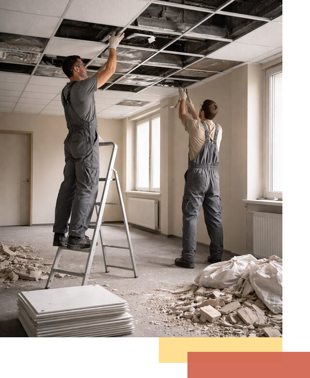 Демонтаж потолков Армстронг профессионально в Саранске