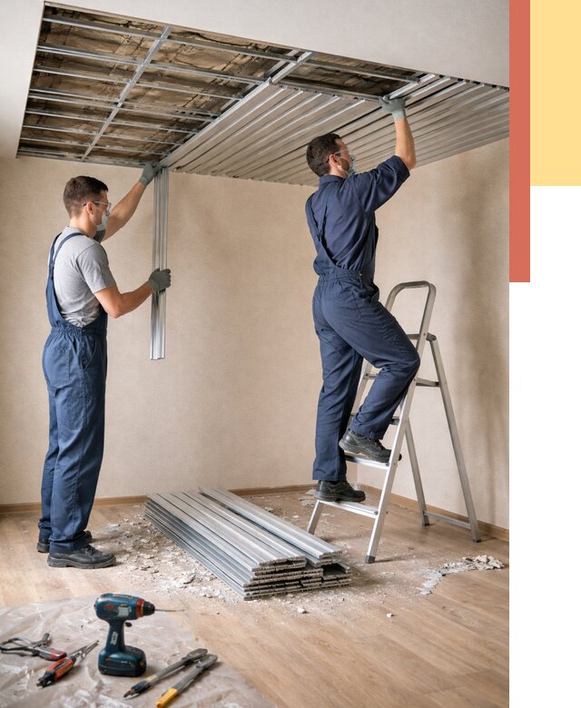 Демонтаж реечного потолка в Саранске от 4741 руб. быстро и недорого | ОТДЕЛОЧНИК-Срн