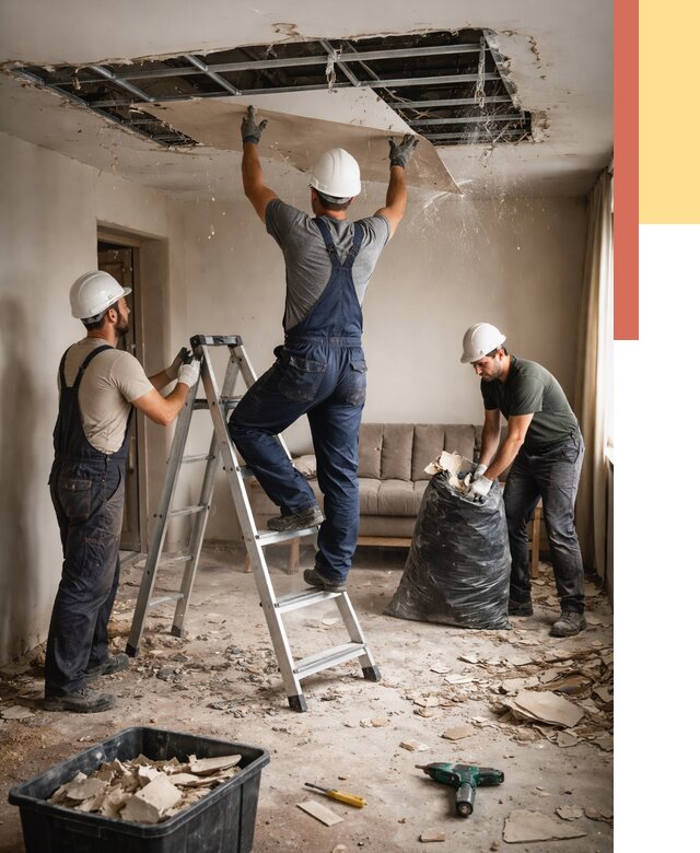 Демонтаж гипсокартонного потолка в Саранске от 443 руб. за м2 — ОТДЕЛОЧНИК-Срн