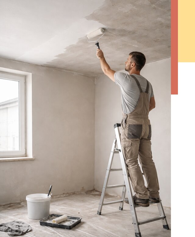 Грунтовка потолка в Саранске от 2634 руб. — быстро и недорого | ОТДЕЛОЧНИК-Срн