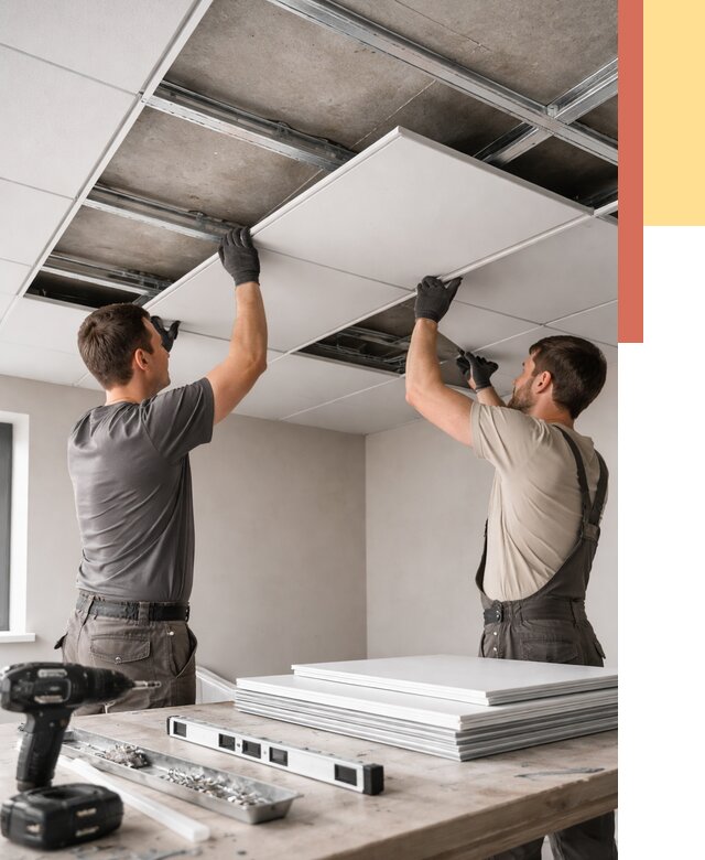 Монтаж кассетного потолка в Саранске от 4741 руб/м2 — установка и сборка | ОТДЕЛОЧНИК-Срн