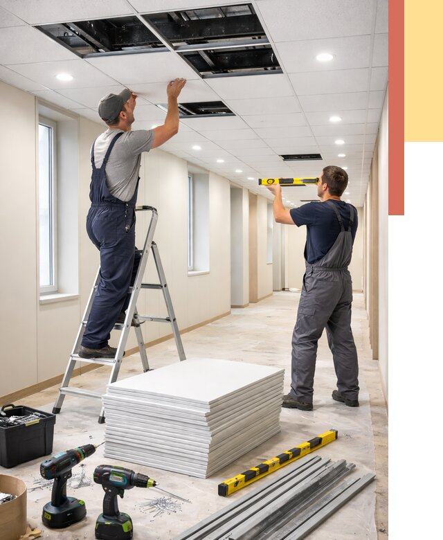 Ремонт потолка Армстронг в Саранске от 4741 руб. — быстро и недорого | ОТДЕЛОЧНИК-Срн