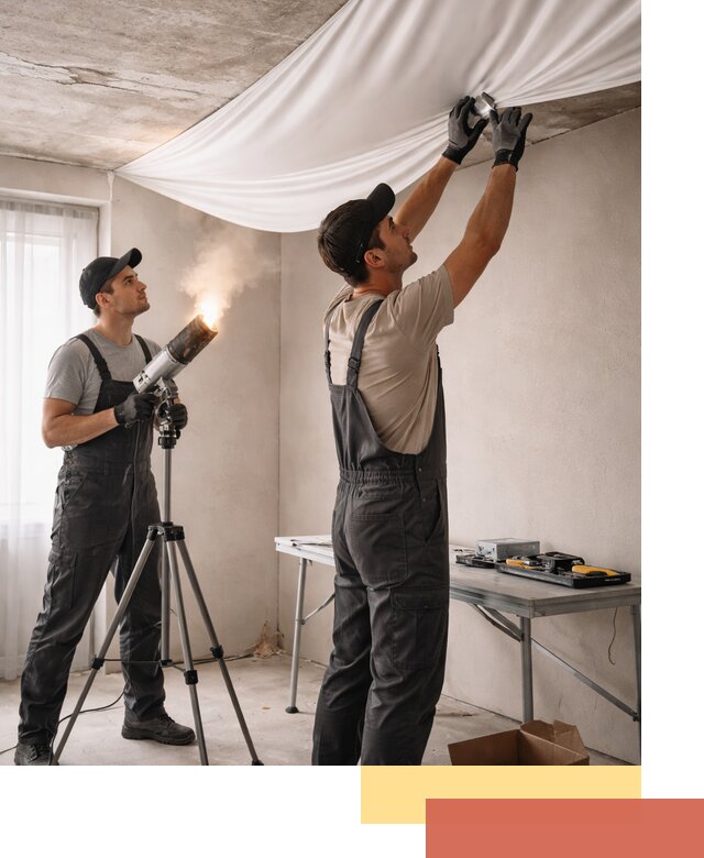 Установка натяжного потолка под ключ в Саранске