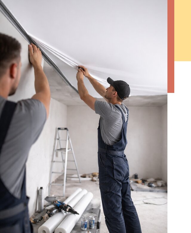 Монтаж матового натяжного потолка в Саранске от 4741 руб./м² — быстро и недорого | ОТДЕЛОЧНИК-Срн