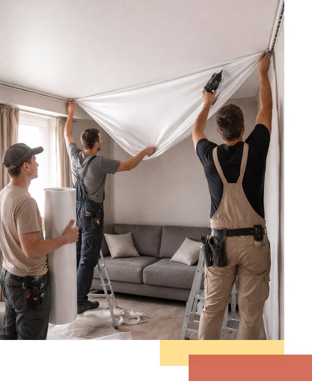 Монтаж сатинового натяжного потолка в Саранске качественно и быстро