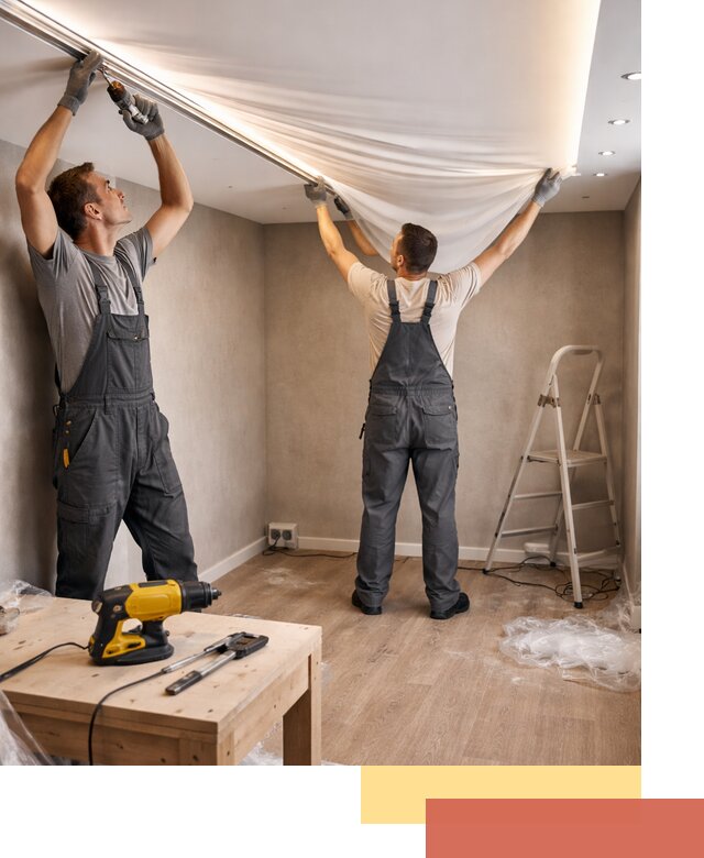 Монтаж натяжного потолка с подсветкой в Саранске цена и сроки