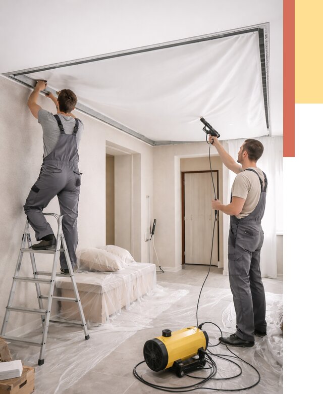 Монтаж натяжного потолка в прихожей в Саранске от 2792 руб. под ключ | ОТДЕЛОЧНИК-Срн