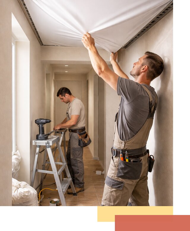 Монтаж натяжного потолка в прихожей в Саранске