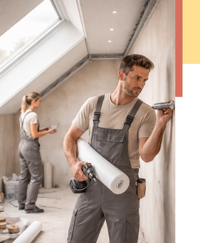 Монтаж натяжного потолка на мансарде в Саранске от 3688 руб. | ОТДЕЛОЧНИК-Срн