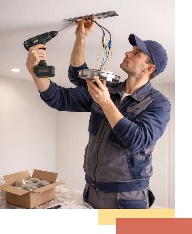 Установка люстры в натяжной потолок в Саранске