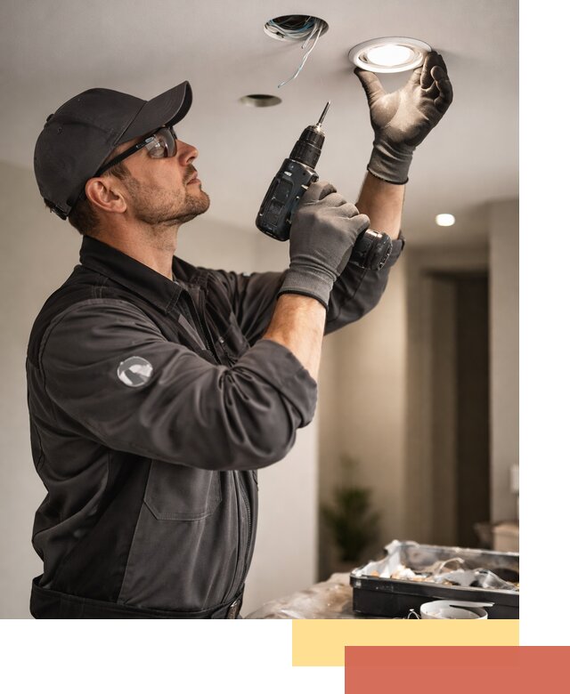 Установка точечных светильников в натяжной потолок в Саранске