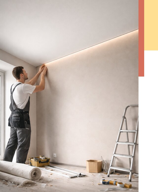 Теневые натяжные потолки в Саранске от 8640 руб. под ключ | ОТДЕЛОЧНИК-Срн