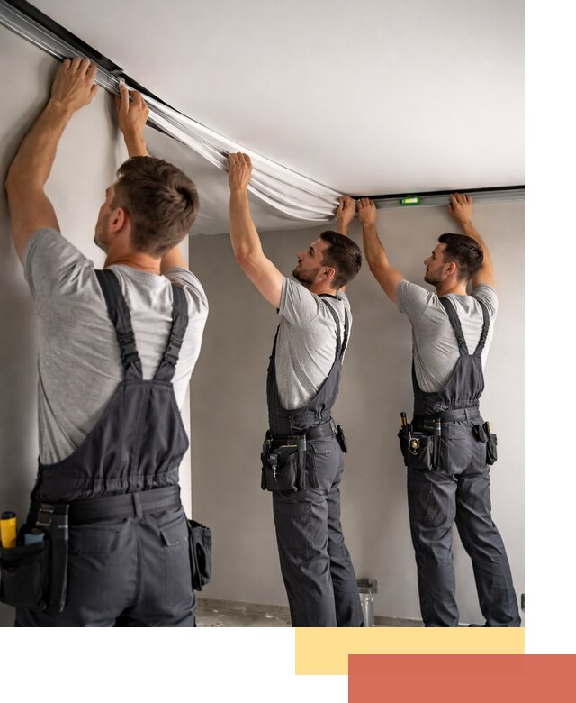 Теневые натяжные потолки в Саранске: монтаж и отделка быстро и качественно