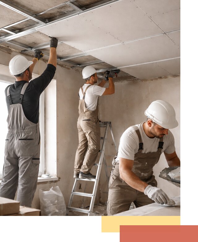 Одноуровневый потолок из гипсокартона в Саранске — монтаж и отделка