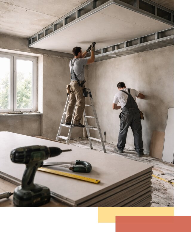 Двухуровневый потолок из гипсокартона в Саранске