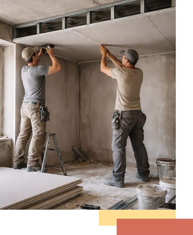 Короб из гипсокартона на потолке под ключ в Саранске