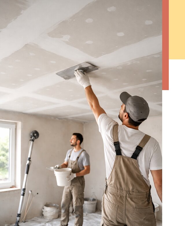 Шпаклевка потолка из гипсокартона в Саранске от 3372 руб./м2 — услуги под ключ | ОТДЕЛОЧНИК-Срн
