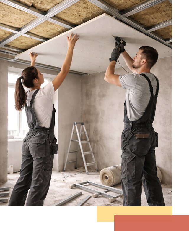 Звукоизоляция потолка из ГКЛ в Саранске профессионально и надежно