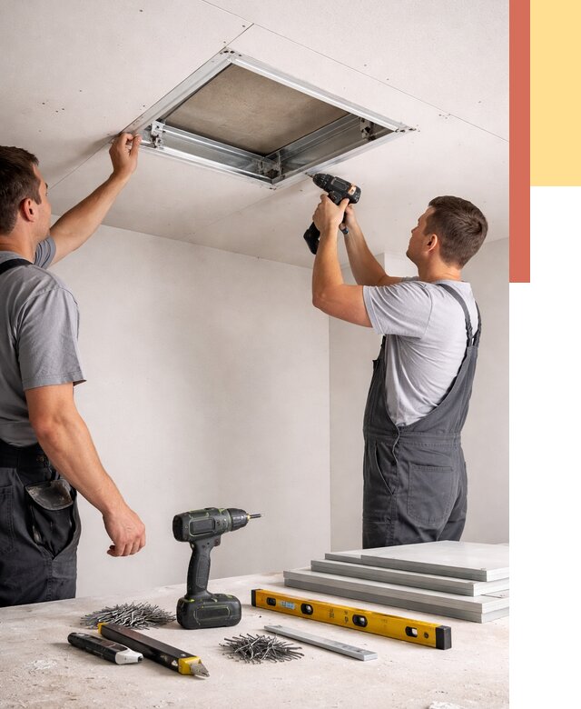 Установка люка в потолок ГКЛ в Саранске от 2634 руб. под ключ | ОТДЕЛОЧНИК-Срн