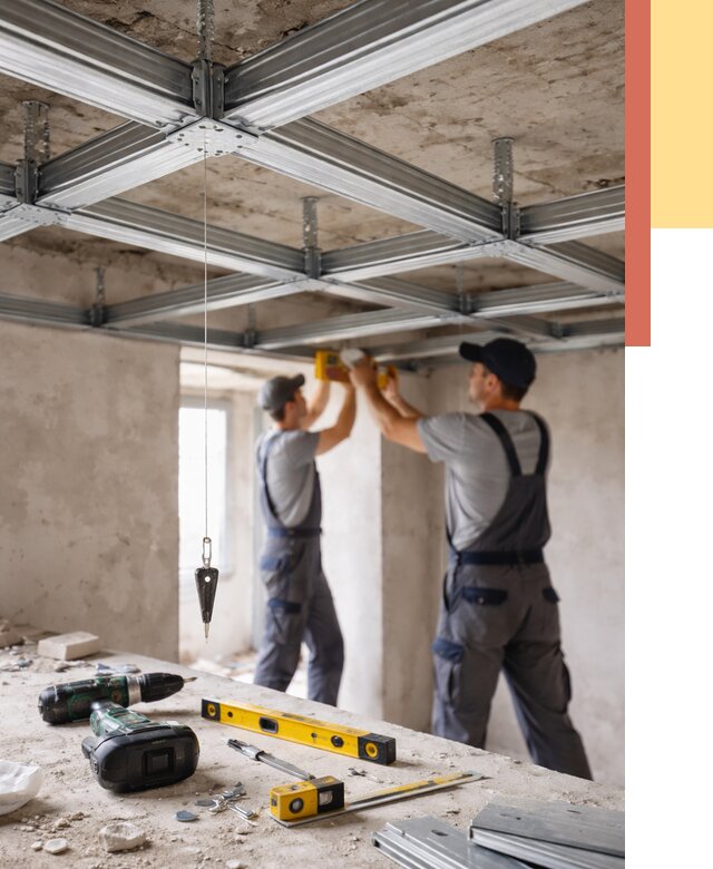 Монтаж каркаса потолка из профиля в Саранске от 4741 руб. — услуги ОТДЕЛОЧНИК-Срн