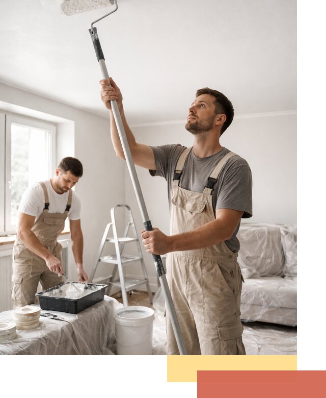 Покраска потолка водоэмульсионной краской в Саранске