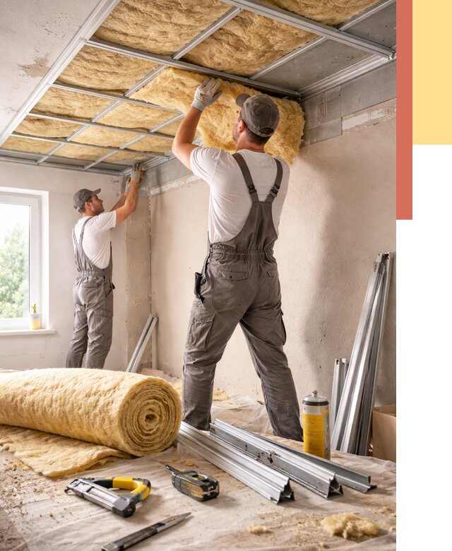 Утепление потолка в Саранске от 7586 руб/м2 — недорого, быстро, под ключ | ОТДЕЛОЧНИК-Срн