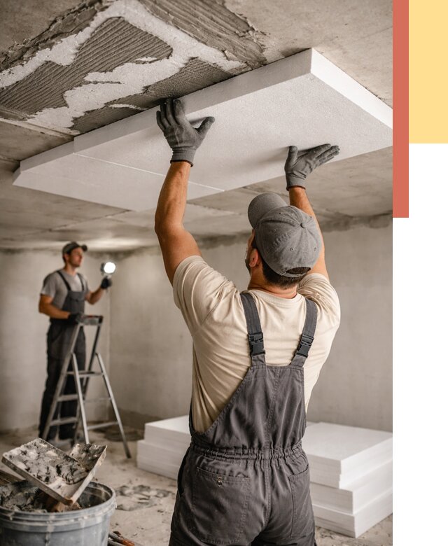 Утепление потолка пенопластом в Саранске от 4741 руб/м2 — недорого и быстро | ОТДЕЛОЧНИК-Срн