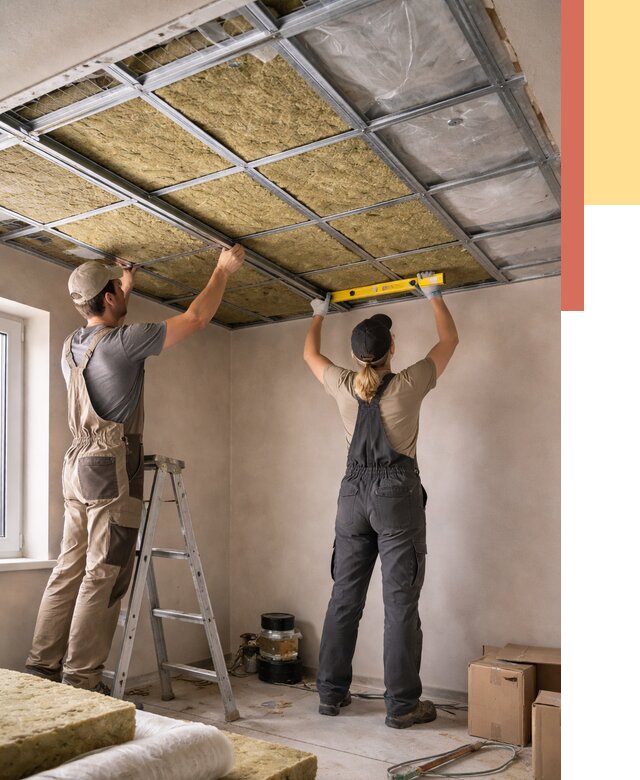 Шумоизоляция потолка в Саранске от 1317 руб. под ключ — услуги ОТДЕЛОЧНИК-Срн